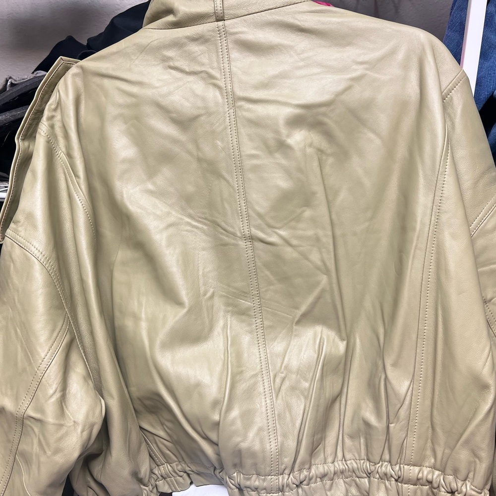 Large Bubish Leather Jacket From Anthropologie - image 3